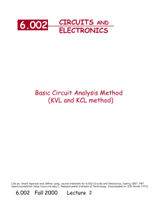 Basic circuits analysis method lecture note