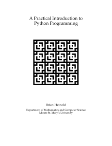 A Practical Introduction to Python Programming Heinold