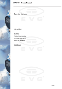 EVG 501 Operation Manual