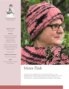 Moss Pink Hat Knitting Pattern