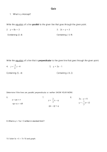 Algebra 1 Quiz