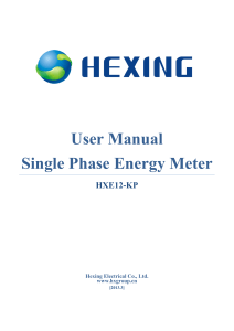 10.1 User manual of Single HXE12-KP