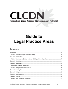 Guide to Legal Practice Areas