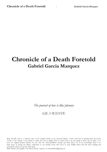 Chronicle of a Death Fortold