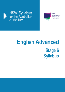 Advanced English Syllabus