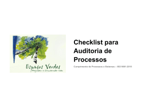 ISO 9001-2015 Checklist - Auditoria de Processos