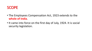Workmens compensation act