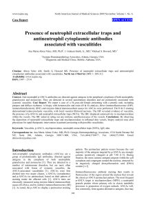 Presence of neutrophil extracellular traps and antineutrophil cytoplasmic antibodies associates with vasculitides