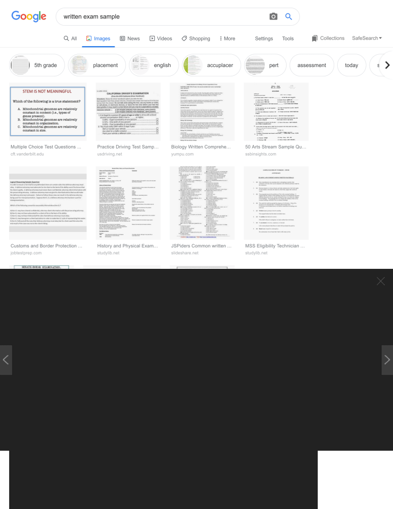 written-exam-sample-google-search