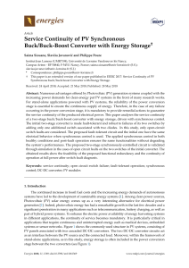 Service Continuity of PV Synchronous BuckBuck-Boos
