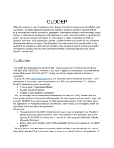 GLODEP Application Guidelines 2019-2021