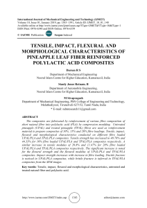 TENSILE, IMPACT, FLEXURAL AND MORPHOLOGICAL CHARACTERISTICS OF PINEAPPLE LEAF FIBER REINFORCED POLYLACTIC ACID COMPOSITES