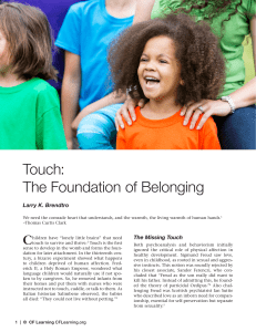 Touch is Foundation-of-Belonging