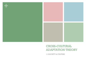 Cross Cultural Adaptation Theory