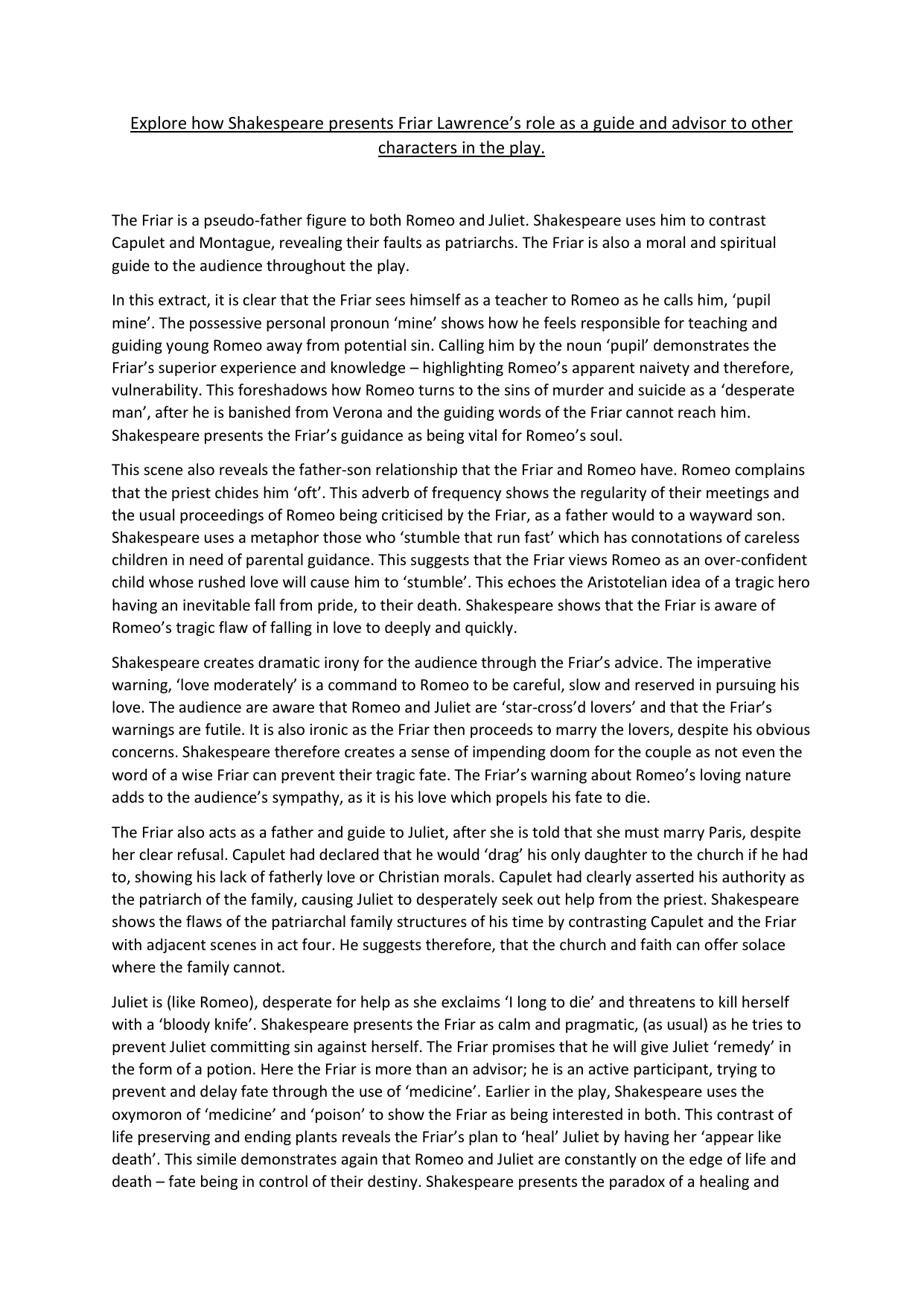 father role model essay