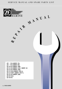 ZF MARINE SERVICE MANUAL AND SPARE PARTS LIST