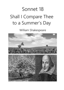 SONNET 18 SHALL I COMPARE THEE LEARNER COPY