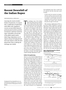 Recent Donwfall of the Indian Rupee 