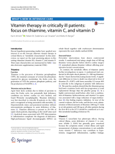 Vitamin therapy