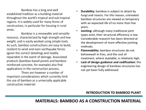 15TEC7.1 MATERIALS BAMBOO AS A CONSTRUCTION MATERIAL
