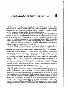 The Calculus of Themodynamicss