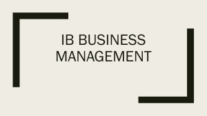 IB Business Management intro