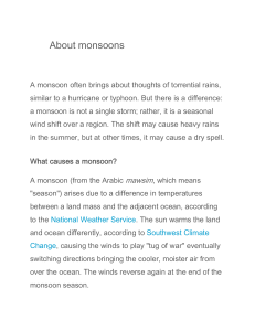 About monsoons