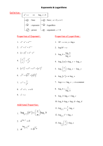 exponents & logarithms