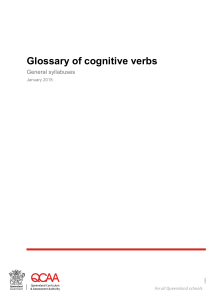 Glossary of Cognitive Verbs