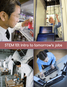 STEM 101  Intro to tomorrow's jobs