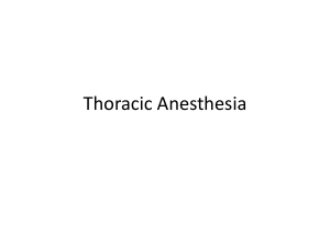 Thoracic Anesthesia 