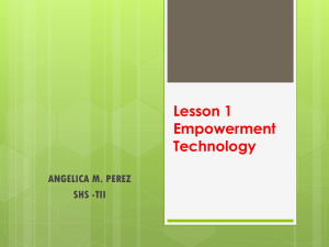 Lesson 1 Empowerment Technology