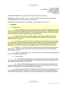 Operation Order 9803: AH-64A Aeroscout Route Recon