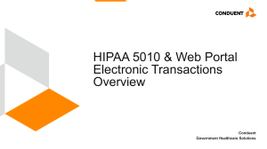 HIPAA 5010 Transactions Overview