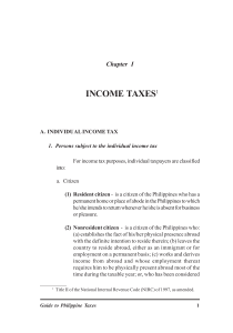 Philippine Income Tax Guide: Individual Taxes