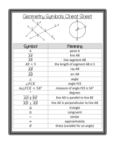 Geometry Symbols
