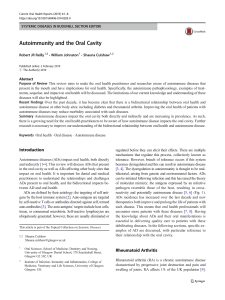 Reilly2019 Article AutoimmunityAndTheOralCavity