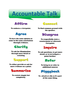 Accountable Talk Poster-Definitions and Explanations