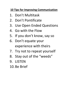10 Tips for Improving Communication