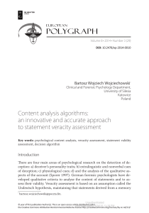Content Analysis Algorithms An Innovative and Accu