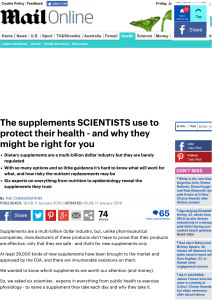 The supplements scientists use to protect their health   Daily Mail Online