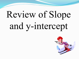 Slope Intercept 