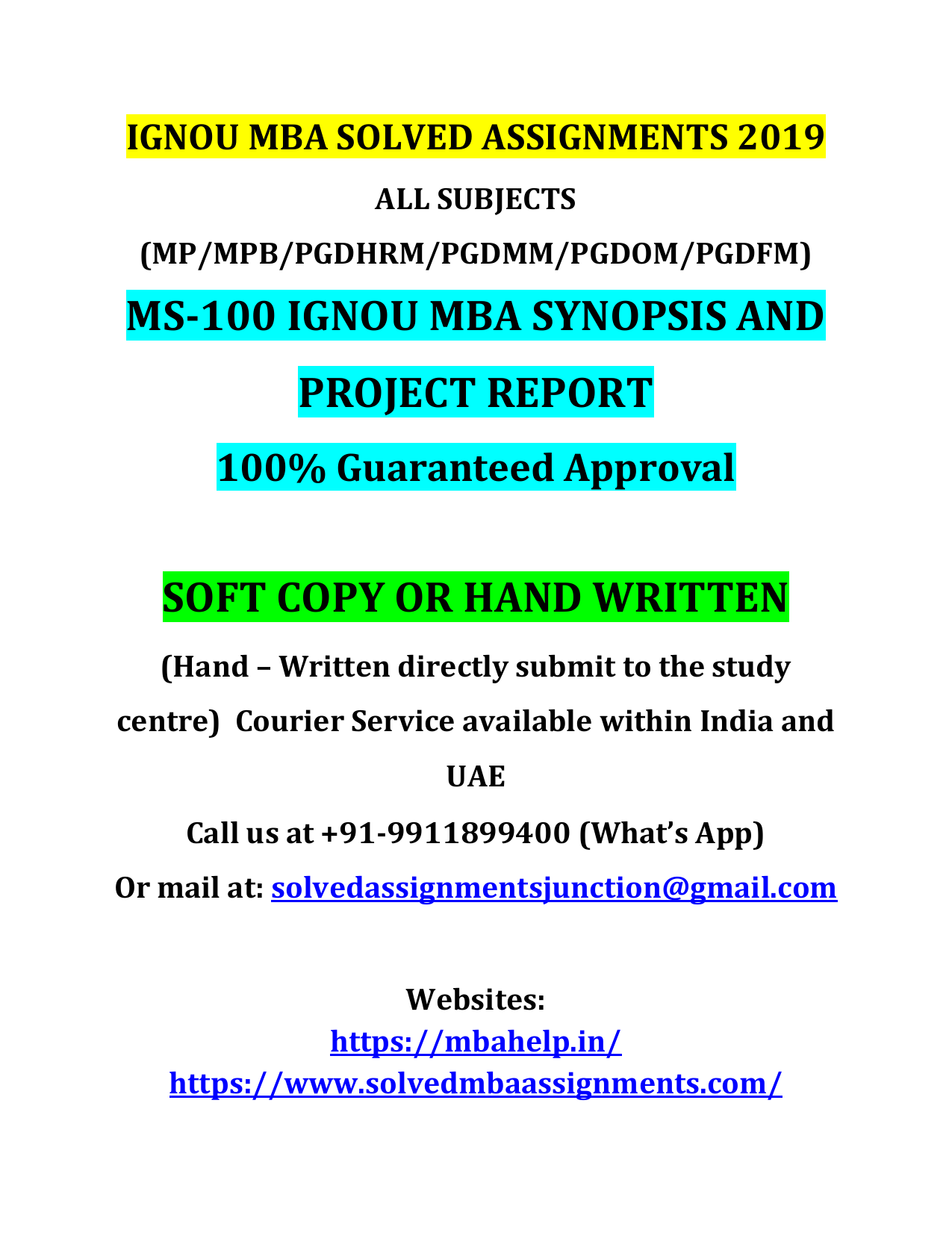 ignou dissertation sample pdf download