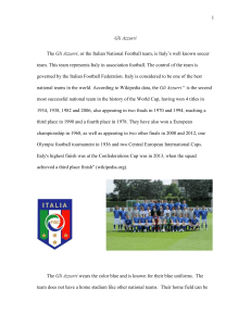 gli azurri  Italian Soccer report