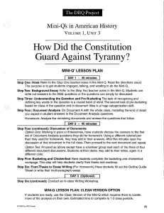 How did the Constitution Guard Against Tyranny (1)