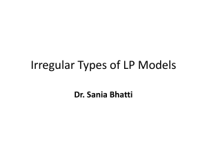 irregular types of LP models