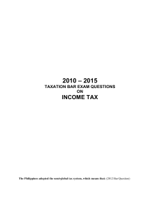 2010 - 2015 - Income Tax