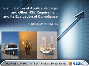 Identification of Applicable Legal and Other HSE Requirement