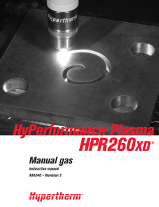 HPR260XD Manual Gas Instruction Manual 