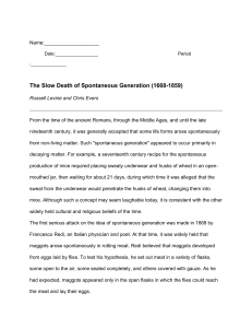 The Slow Death of Spontaneous Generation (1668-1859)